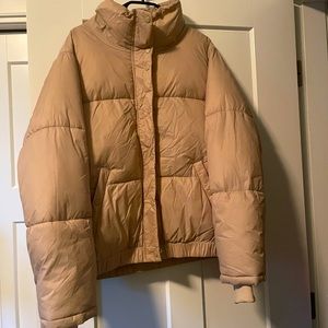 Beige puffer jacket